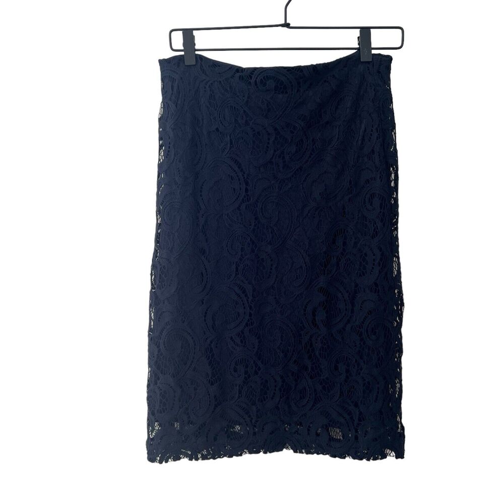 Adrianna Papell Women's Black Lace Back Zipper Formal Pencil Skirt Size S - Picture 1 of 8